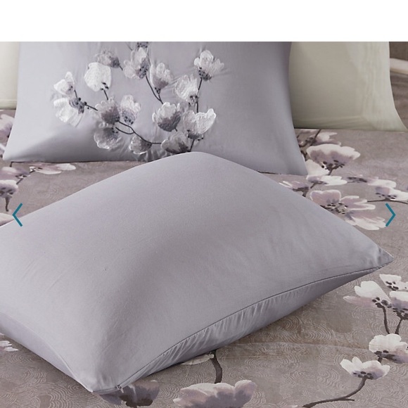 NWT N Natori King/California King Duvet Cover Set Indigo Sakura Blossom - Picture 8 of 13